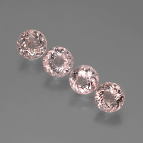 Gemas de morganita rosa natural de  ct, corte redondo, VS