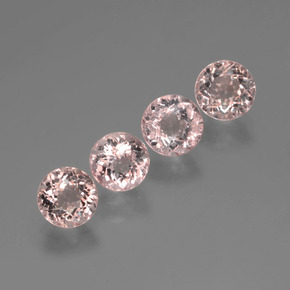 Gemas de morganita rosa natural de  ct, corte redondo, VS