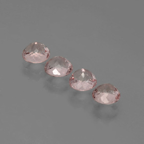 Gemas de morganita rosa natural de  ct, corte redondo, VS