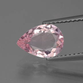 Morganita Rosado claro natural de 1.18 ct, En forma de pera, VS
