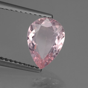 Morganita Rosado claro natural de 1.18 ct, En forma de pera, VS