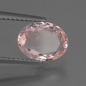 Morganita rosa natural de 1,58 ct, corte óvalo, VS