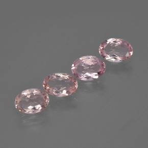 Gemas de Morganita Rosado claro natural de  ct, Corte Óvalo, VVS-VS