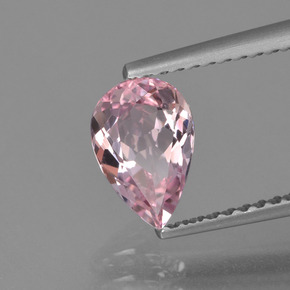 Morganita Rosado claro natural de 0.83 ct, En forma de pera, VVS-VS