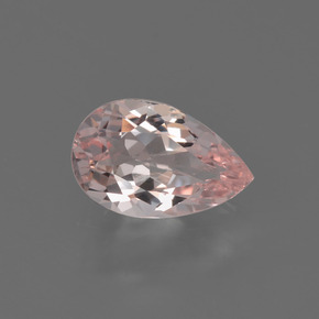 Morganita Rosado claro natural de 0.68 ct, En forma de pera, VVS