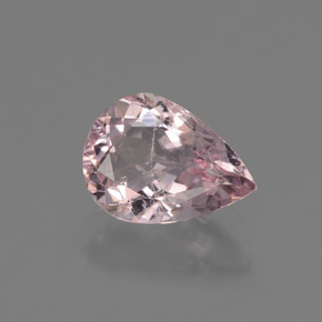 Morganita rosa natural de 1,08 ct, en forma de pera, VS