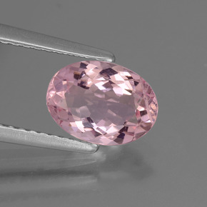 Morganita Rosado claro natural de 1.26 ct, Corte Óvalo, VS
