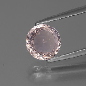 Morganita rosa natural de 1,23 ct, corte redondo, VVS-VS
