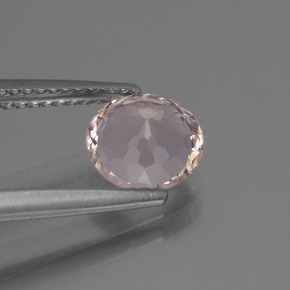 Morganita rosa natural de 1,23 ct, corte redondo, VVS-VS