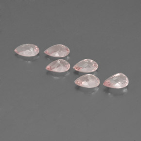 Gemas de Morganita Rosado salmón natural de  ct, En forma de pera, VVS-VS