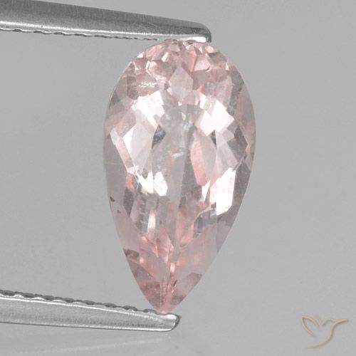 1.69ct Natural Rosado flamingo morganita, En forma de pera, VS-SI