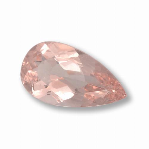 Morganita Rosado claro natural de 1.44 ct, En forma de pera, VS