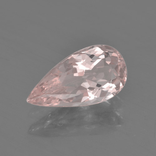 Morganita rosa natural de 1,39 ct, en forma de pera, VVS-VS