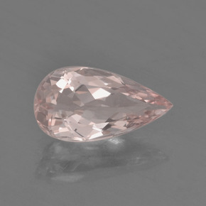 Morganita rosa natural de 1,39 ct, en forma de pera, VVS-VS