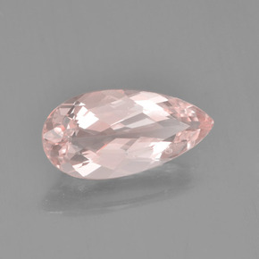 Morganita rosa natural de 1,53 ct, en forma de pera, VVS-VS