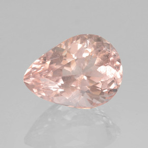 Morganita rosa natural de 1,71 ct, en forma de pera, VS-SI