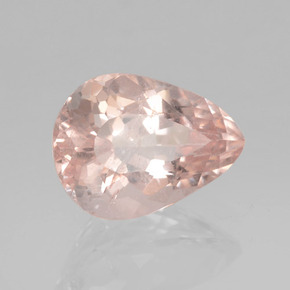Morganita rosa natural de 1,71 ct, en forma de pera, VS-SI