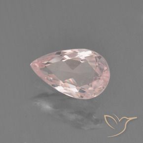 Morganita Rosado claro natural de 0.55 ct, En forma de pera, VVS-VS
