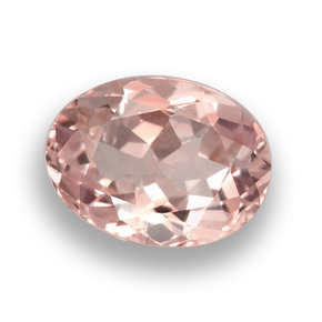 Morganita rosa natural de 0,96 ct, corte óvalo, VS