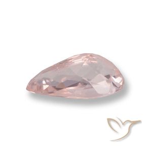 Morganita Rosado claro medio natural de 0.84 ct, En forma de pera, VVS-VS
