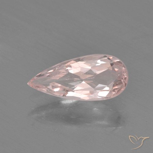 0.77ct Natural Rosado claro Morganita, En forma de pera, VVS-VS