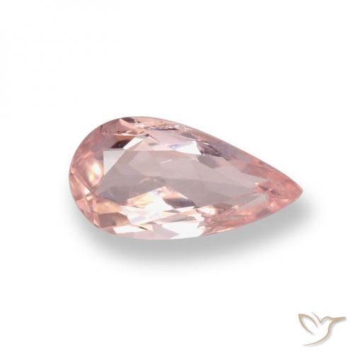 Morganita rosa natural de 0,54 ct, en forma de pera, VVS-VS