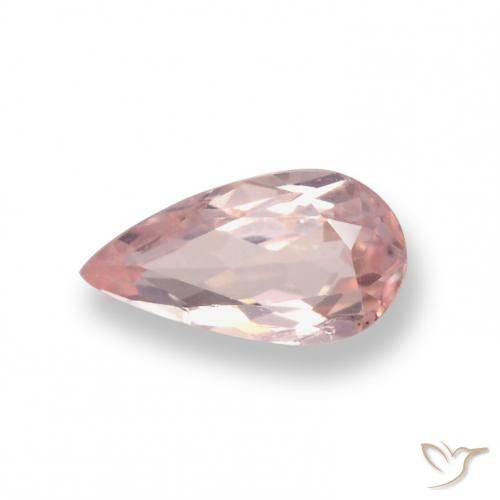 Morganita rosa natural de 0,54 ct, en forma de pera, VVS-VS