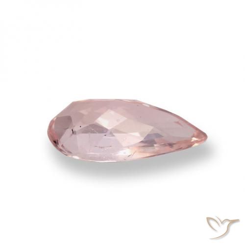 Morganita rosa natural de 0,54 ct, en forma de pera, VVS-VS