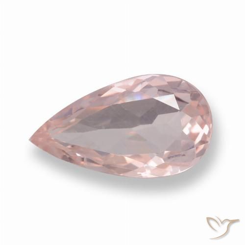 0.93ct Natural Rosado medio morganita, En forma de pera, VVS