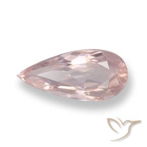 Morganita Rosado medio natural de 0.71 ct, En forma de pera, VVS
