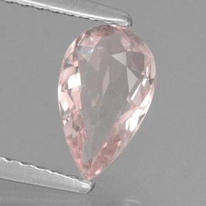 Morganita Rosado claro natural de 0.74 ct, En forma de pera, VVS