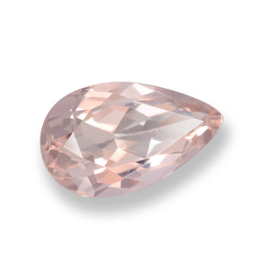 Morganita rosa natural de 0,78 ct, en forma de pera, VVS