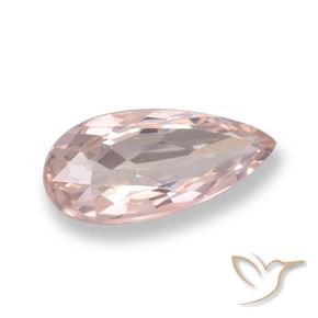 Morganita Rosado flamingo natural de 1.03 ct, En forma de pera, VVS