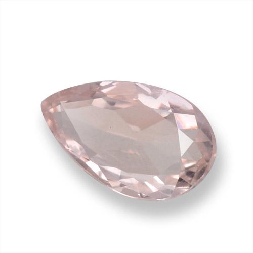 Morganita Tono rosado coral natural de 0.79 ct, En forma de pera, VVS-VS