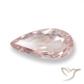 Morganita Rosado medio natural de 1.01 ct, En forma de pera, VVS-VS