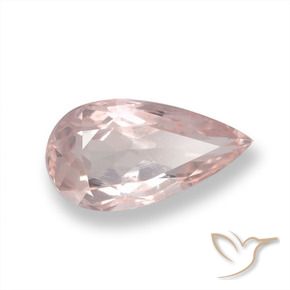 Morganita Rosado flamingo natural de 0.94 ct, En forma de pera, VS
