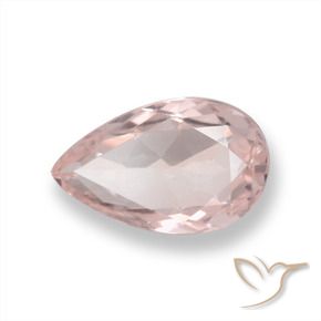 Morganita Rosado medio natural de 0.84 ct, En forma de pera, VVS-VS