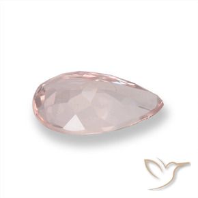 Morganita Rosado medio natural de 0.84 ct, En forma de pera, VVS-VS