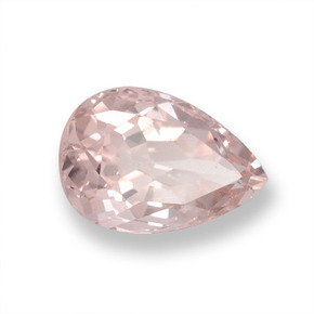 Morganita Rosado flamingo natural de 0.94 ct, En forma de pera, VVS-VS