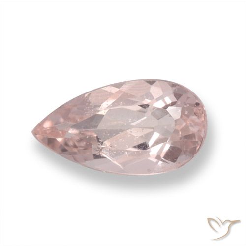 0.93ct Natural Rosado flamingo morganita, En forma de pera, VS