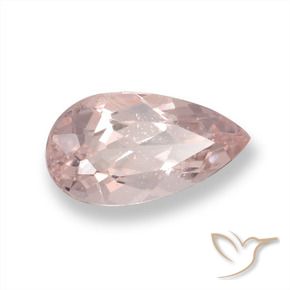 Morganita Rosado flamingo natural de 0.93 ct, En forma de pera, VS
