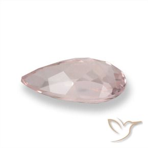 Morganita Rosado flamingo natural de 0.93 ct, En forma de pera, VS