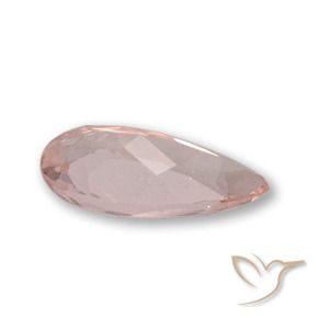 Morganita Rosado medio natural de 1.03 ct, En forma de pera, VS