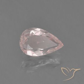 Morganita rosa natural de 0,63 ct, en forma de pera, VVS-VS