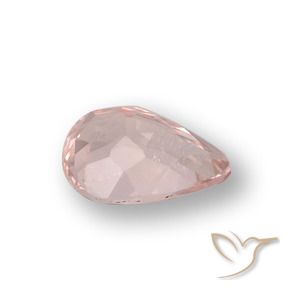 Morganita Rosado flamingo natural de 0.65 ct, En forma de pera, VVS-VS
