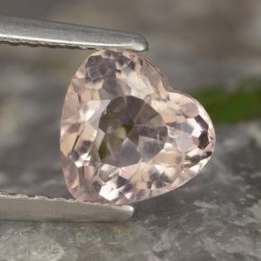 Morganita rosa natural de 1,13 ct, forma de corazón, VS