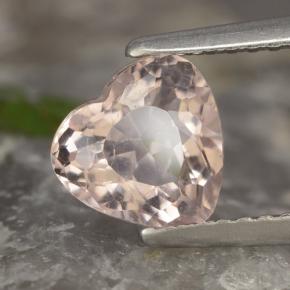 Morganita rosa natural de 1,13 ct, forma de corazón, VS