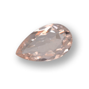 Morganita rosa natural de 0,62 ct, en forma de pera, VVS-VS