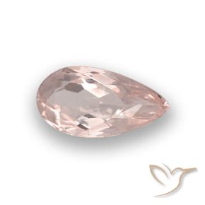 Morganita Rosado medio natural de 0.69 ct, En forma de pera, VVS-VS