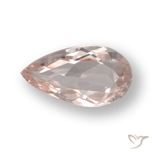 0.57ct Natural Rosado flamingo Morganita, En forma de pera, VVS-VS